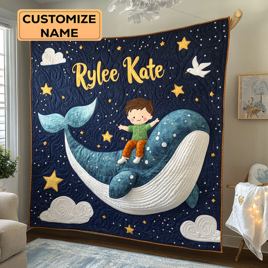 Starry Ride WJ2607008CL Personalized Baby Quilt