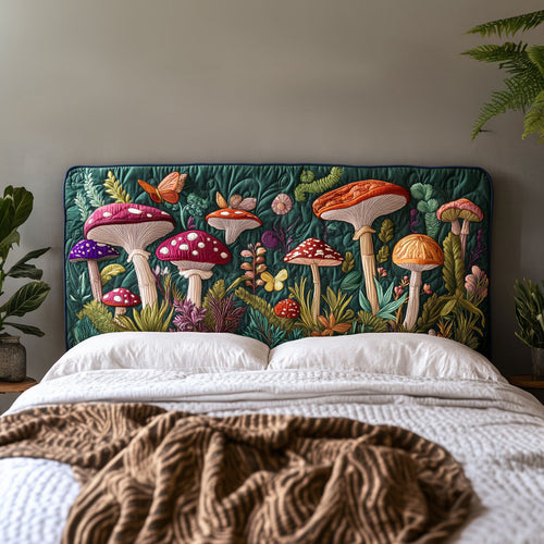 Mushroom Garden QA3012022CL Quilted Headboard Slipcover