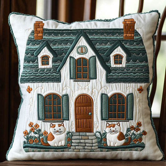 Cozy Cottage Cat WJ1202032CL Quilt Pillow Case