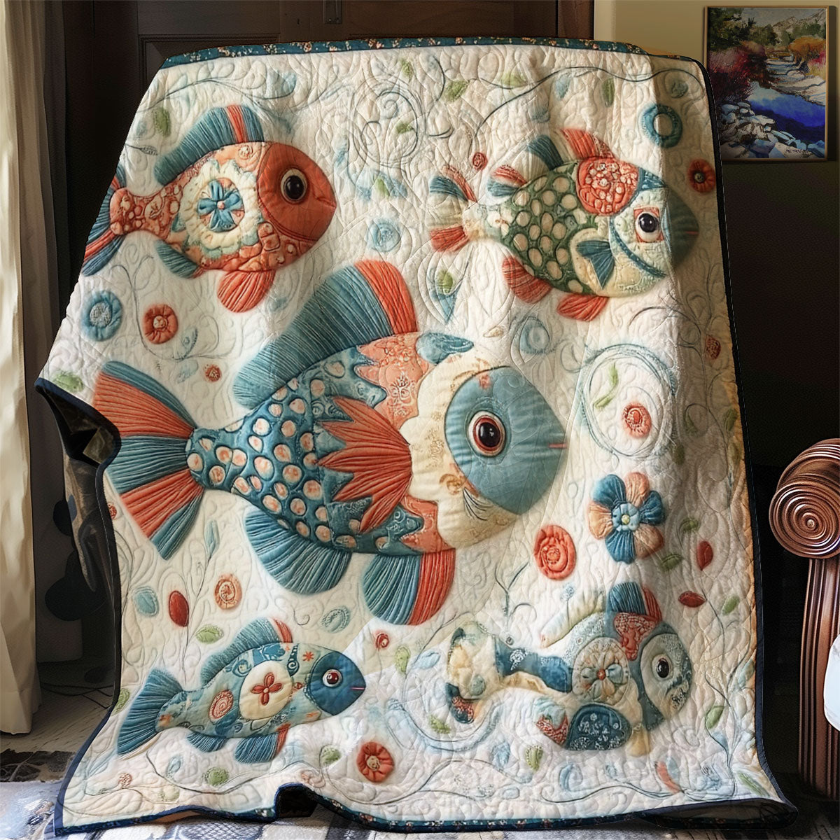 Fish Tale Bliss WJ0401003CL Quilt