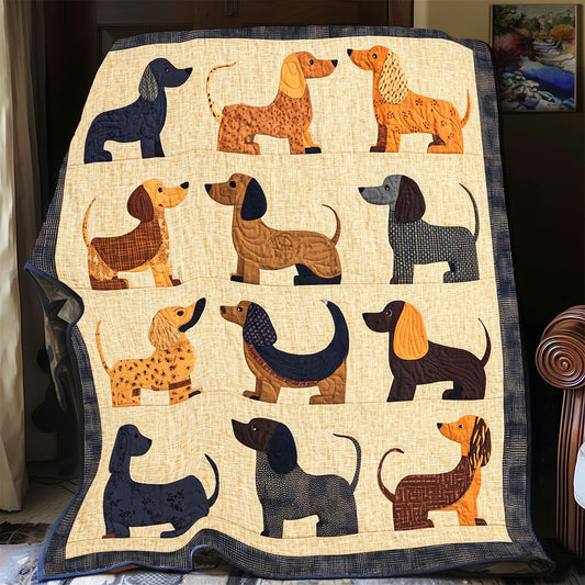 Lovely Dachshund WP1905028CL Quilt