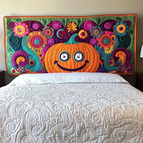 Happy Pumpkin WN0501026CL Quilted Headboard Slipcover