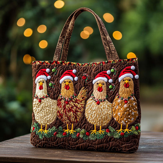 Happy Chicken WN0810028CL Quilted Tote Bag