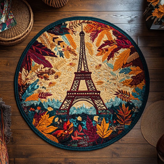 Autumn Eiffel WY2005021CL Quilted Round Mat
