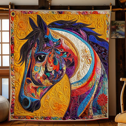 Patchwork Abstract Horse WY2512020CL Quilt