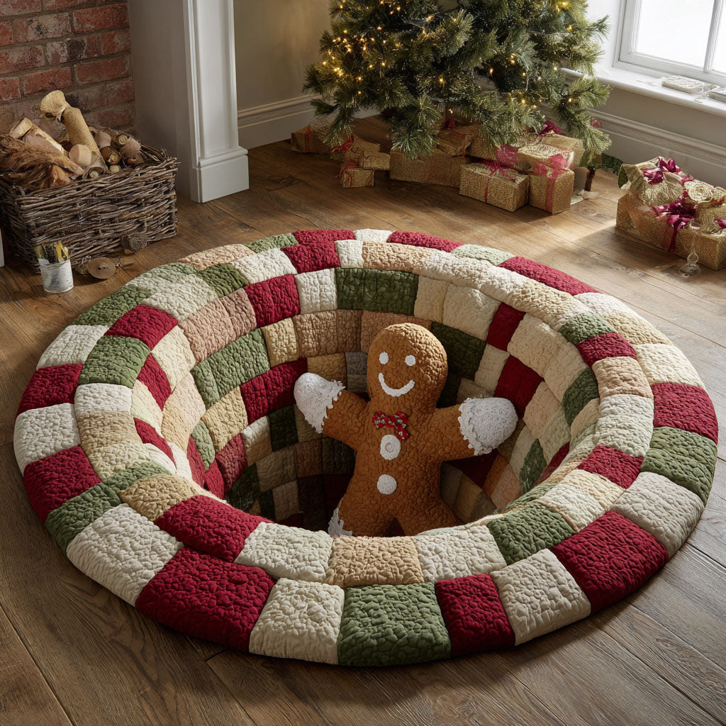 Sweet Holiday Peek CW1811026CL Quilted Round Mat