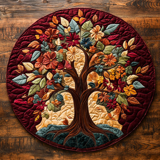 Meadow Tree WN0808059CL Quilted Round Mat