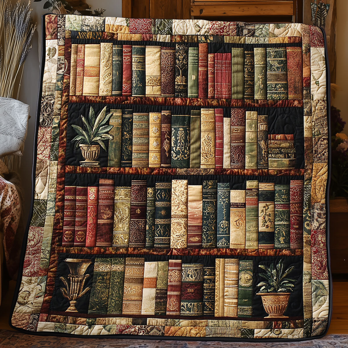 Antique Bookshelf WJ1005001CL Quilt