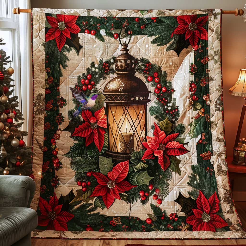 Wreath Christmas Lantern WP3010053CL Quilt