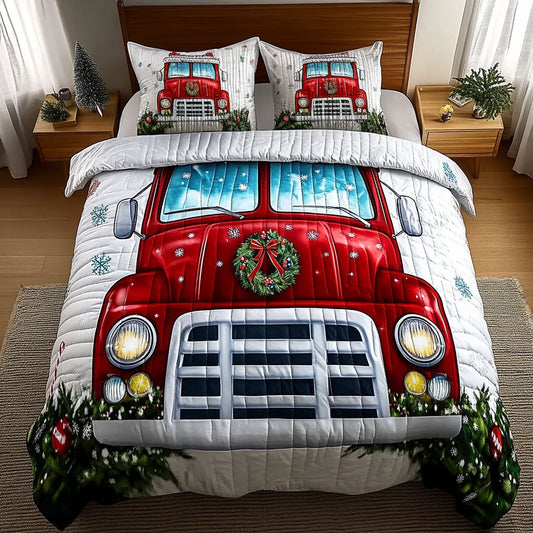 Winter Truck Ride WN1111096CL Duvet Cover Set