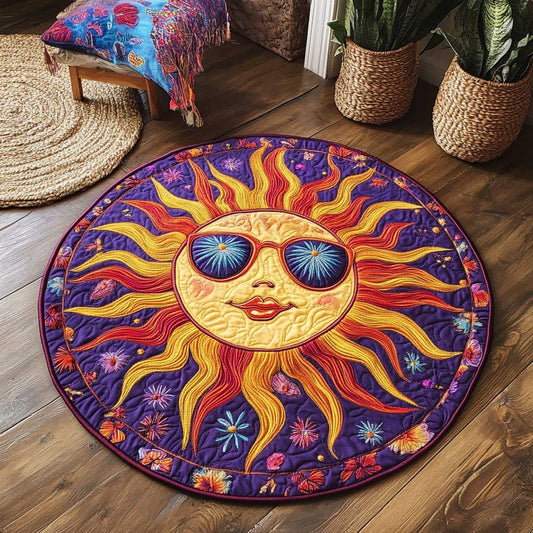 Boho Hippie WN2103073CL Quilted Round Mat