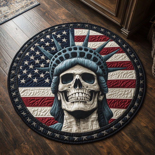 Freedom Skeleton CP2705019CL Quilted Round Mat