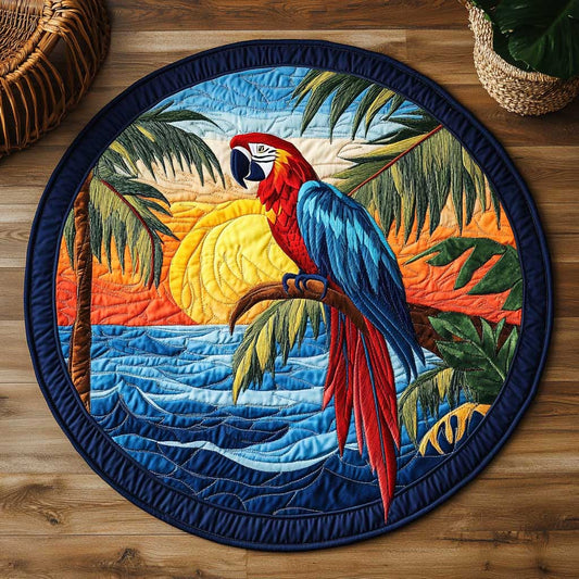 Vibrant Parrot WN2103047CL Quilted Round Mat