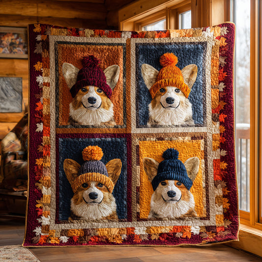 Autumn Cozy Corgi CW2708042CL Quilt