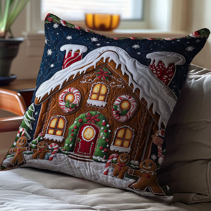 Christmas Gingerbread House WJ2711044CL Quilt Pillow Case