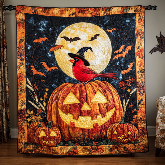 Witch Cardinal Pumpkin WY0608086CL Quilt