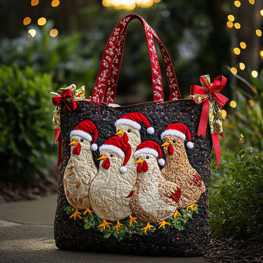 Festive Chicken WN0810024CL Quilted Tote Bag