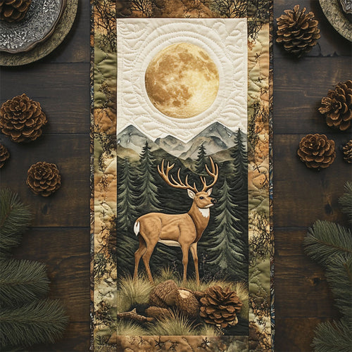 Deer Forest WY2205023CL Quilted Table Runner