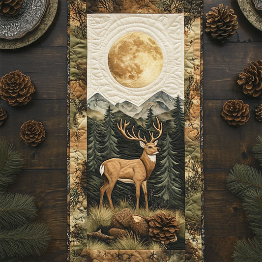 Deer Forest WY2205023CL Quilted Table Runner