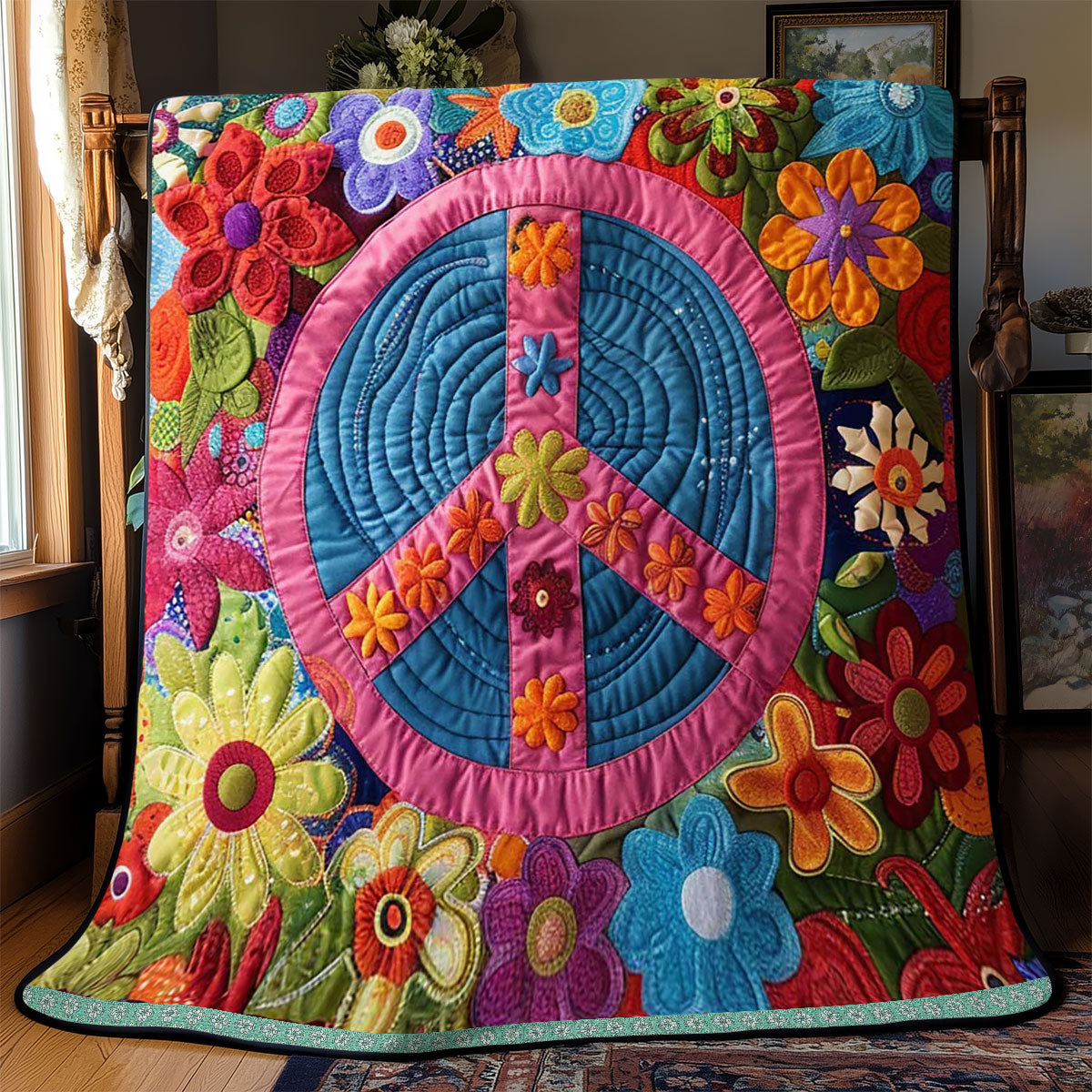 Trippy Hippie Sign WJ1909023CL Quilt