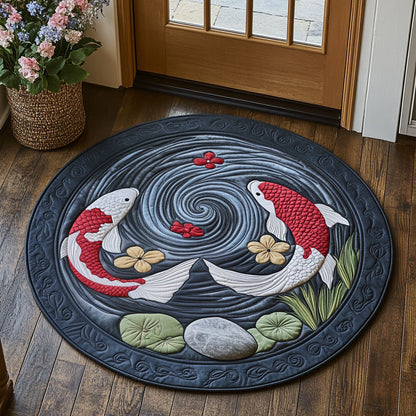 Eternal Koi CP0410037CL Quilted Round Mat