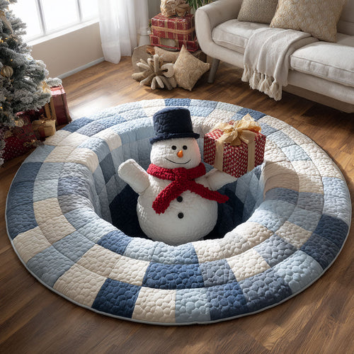 Jingle Frost CP1111024CL Quilted Round Mat
