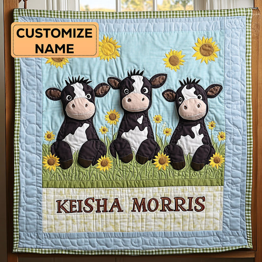 Happy Hooves CP2607010CL Personalized Baby Quilt