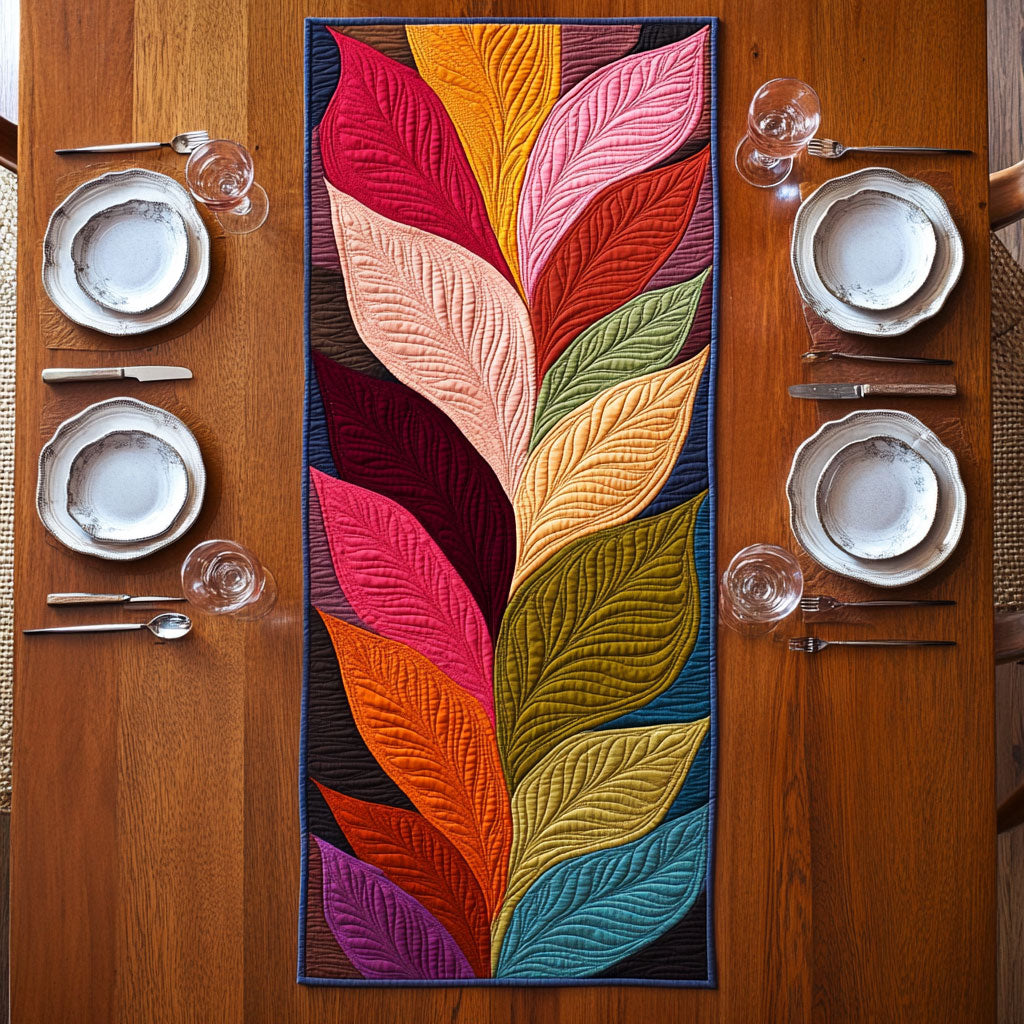 Dancing Leaves CP2005006CL Quilted Table Runner