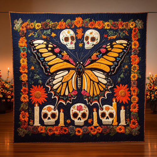 Butterfly Calavera CW0910035CL Quilt