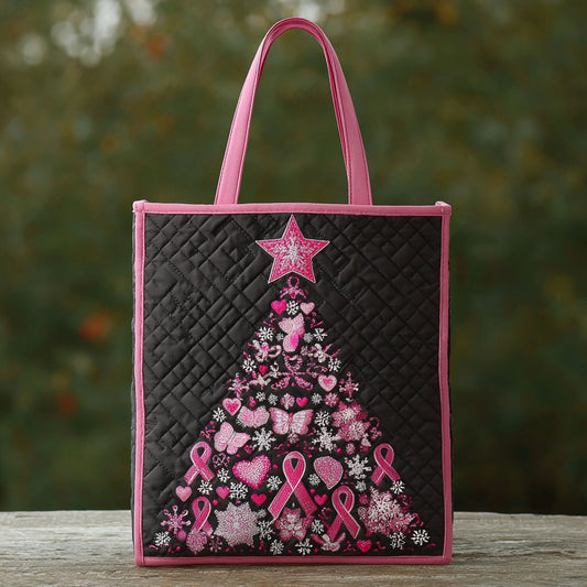 Ribbon Christmas Tree WN0410050CL Quilted Tote Bag