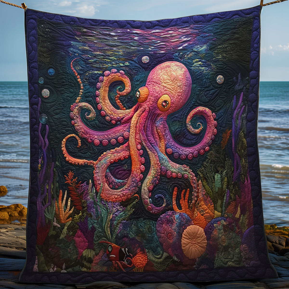 Mystic Sea Octopus WY2702098CL Quilt
