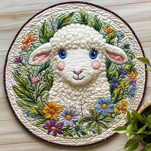 Happy Sheep CW2406021CL Quilted Round Mat