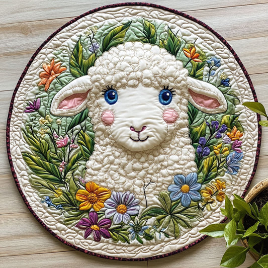 Happy Sheep CW2406021CL Quilted Round Mat