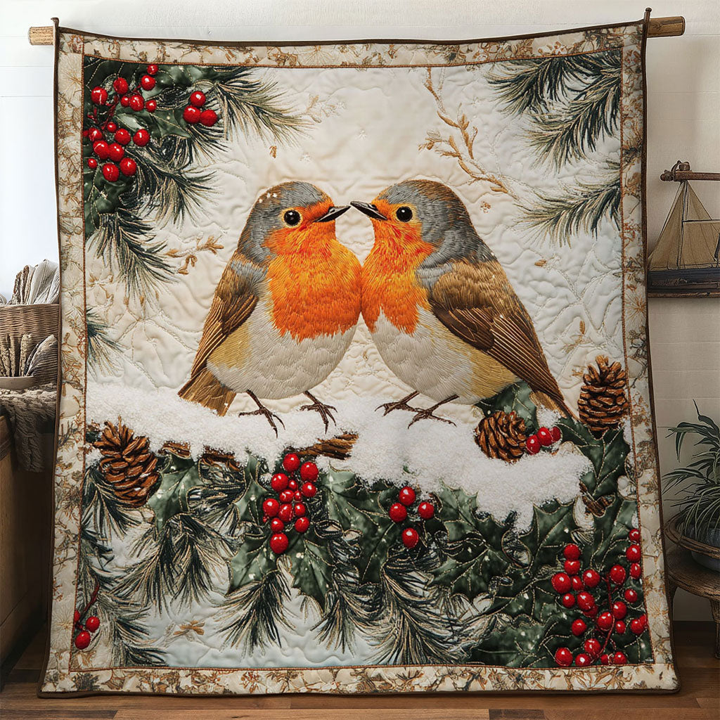 Noel Birds European Robin WN2810059CL Quilt
