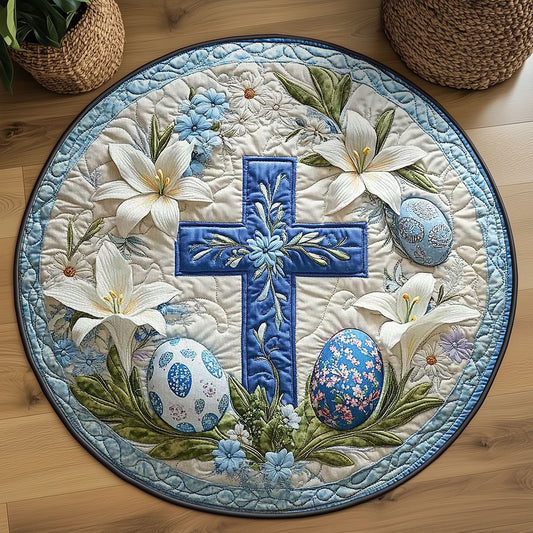 Easter Cross Grace WN2203019CL Quilted Round Mat