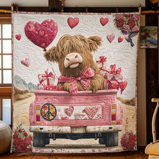 Romantic Highland Cow WN0412040CL Quilt