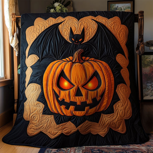 Gothic Pumpkin Bat WY1407074CL Quilt