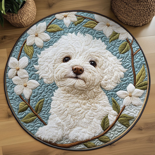 Garden Dog WY2203069CL Quilted Round Mat