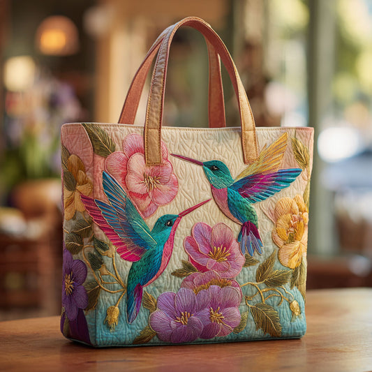 Hummingbird Garden CW2209028CL Quilted Tote Bag