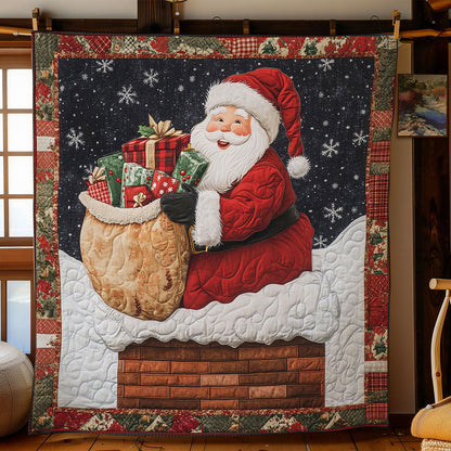 Santa Fun Chimney WN1811061CL Quilt