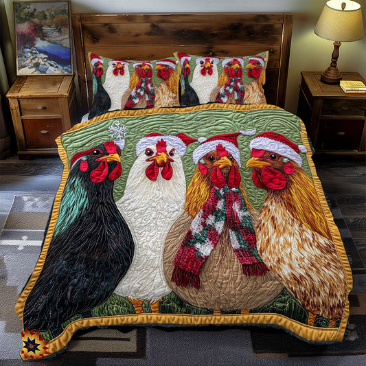 Santa Chicken WY2911090CL Duvet Cover Set