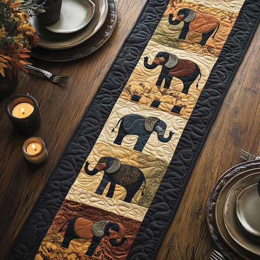 Mystic Elephant CW2305437CL Quilted Table Runner