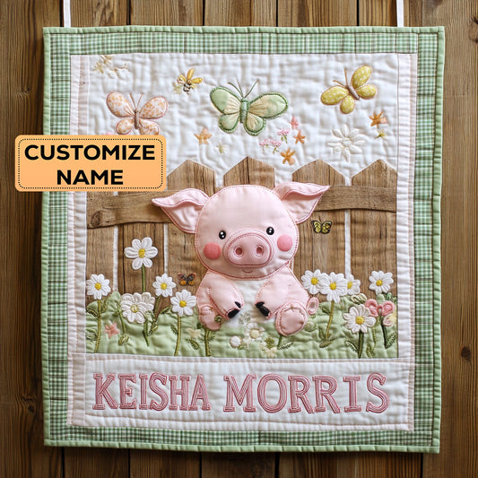 Piggy Dream CP2407034CL Personalized Baby Quilt