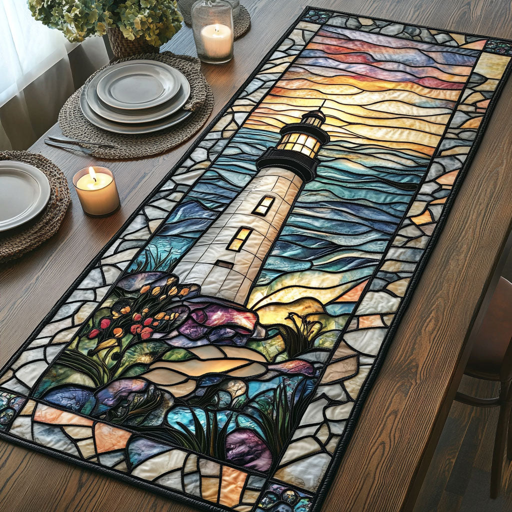 Lighthouse Glow CW1301181CL Quilted Table Runner