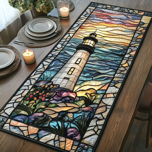 Lighthouse Glow CW1301181CL Quilted Table Runner