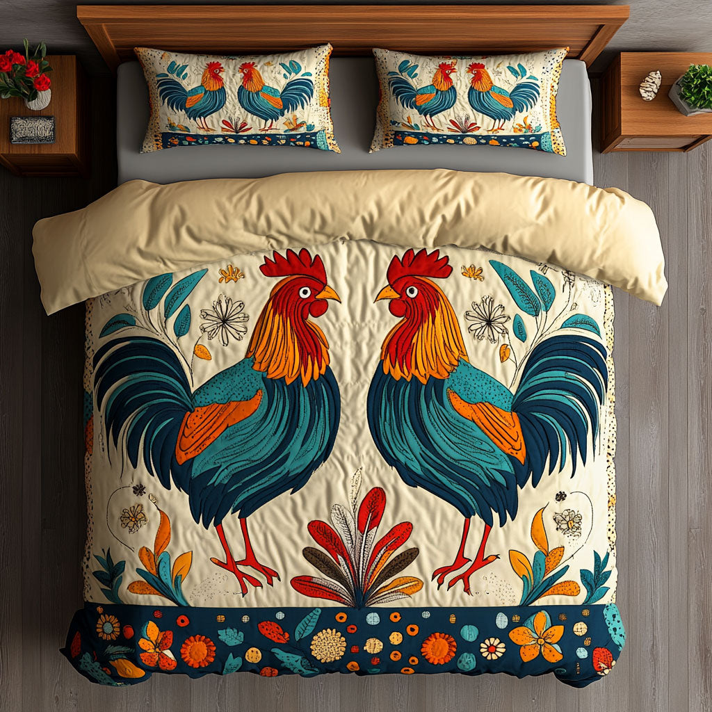 Patchwork Chicken WN1411104CL Duvet Cover Set