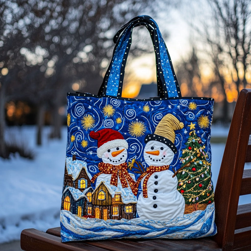 Holy Sky Snowman WN0511056CL Quilted Tote Bag