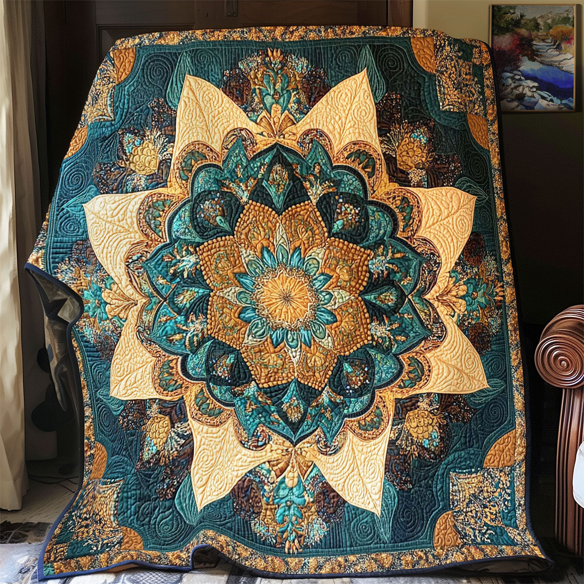 Majestic Flower WY2702087CL Quilt
