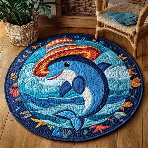 Sombrero Dolphin WN2103057CL Quilted Round Mat
