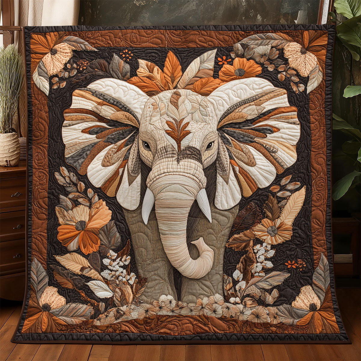 Brown Elephant WX0805005CL Quilt